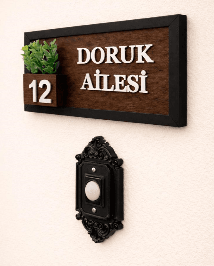 Hoş Geldiniz Yazılı İsimlik - Çiçekli